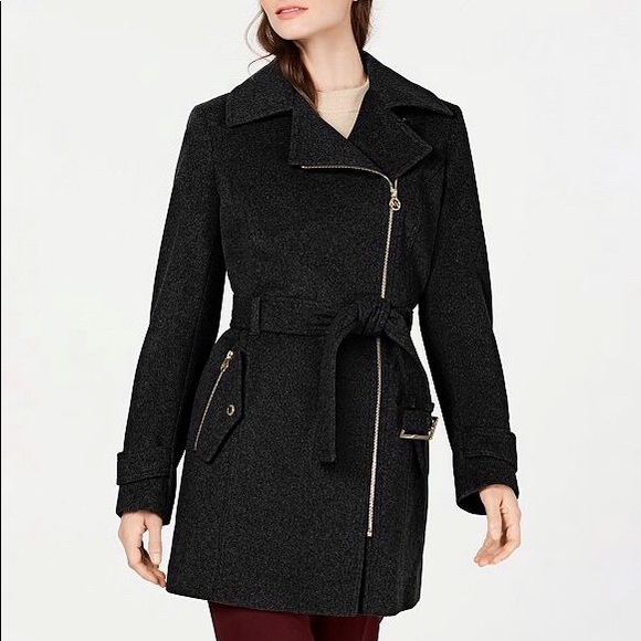 Michael Kors | Asymmetrical Belted Coat - Picture 2 of 3